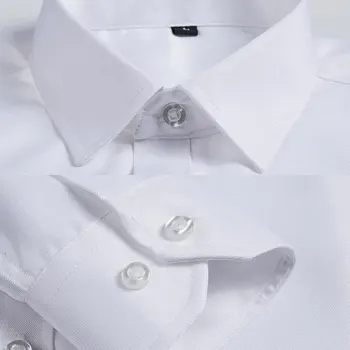 R. N. J. Business Non-iron formalne stałe koszule Męskie odzież 2018 z długim rękawem Męskie koszule Slim fit Men Social Shirt
