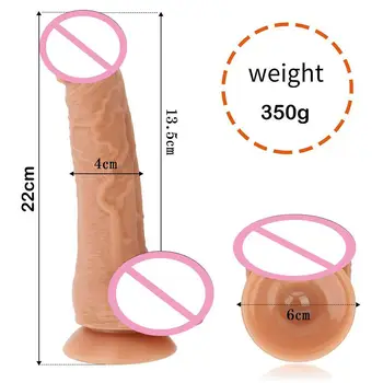 RABBITOW realistyczny wibrator Silikonowy seks zabawka z silną przyssawką anal dildo elastyczny korek analny penis