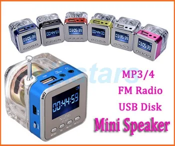 REDAMIGO TT-028 wielokolorowy cyfrowy fm-radio FM-głośnik mini muzyka przenośne radio FM SD/TF USB odtwarzacz MP3 wyświetlacz LCD T208R