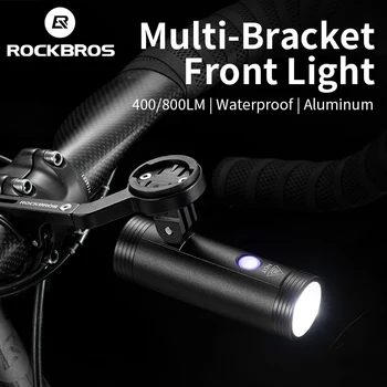 ROCKBROS rower przedni światło latarka rowerowa jazda na Rowerze Reflektor kierownica lampa USB MTB Lanterna Luz Bicicleta akcesoria do rowerów