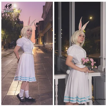 ROLECOS Beastars Haru Cosplay Hair Bunny Rabbit cosplay czapki z uszami krótkie Bobo damskie włosy Helloween, termiczne