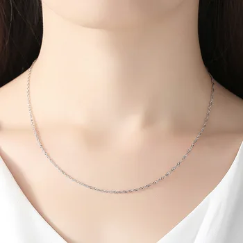 SA przez silverage Single Chain with Gold Color prezenty dla kobiet 925 srebro naszyjnik kobiece akcesoria krzyż łańcuch kości naga