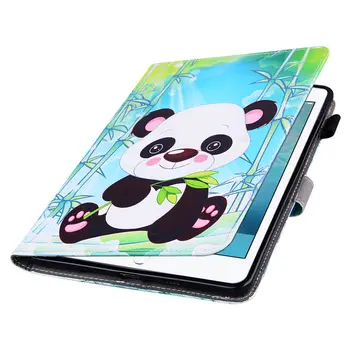 SM-T590 Case For Samsung Galaxy Tab A A2 2018 10.5 Cover T595 T597 SM-T595 Funda Tablet Cute Panda Wzór Shell Stand +prezent