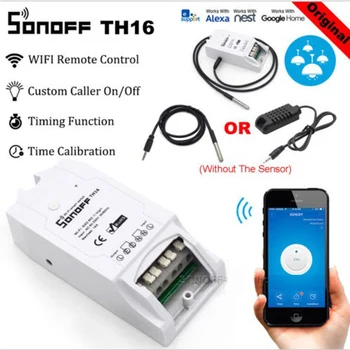 SONOFF TH16 SI7021 czujnik wilgotności przełącznik bezprzewodowy sonda monitorowanie temperatury monitorowanie Wifi Inteligentny dom pilot zdalnego sterowania