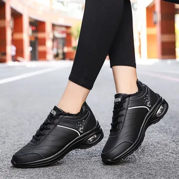 STS New 2021 Women Winter Shoes Winter Warm Push Ankle Boots Women Platform Female Wedge Wodoodporny Botas Mujer