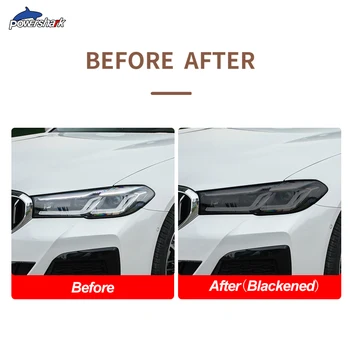 Samochodowe światła odcień czarny folia ochronna wędzony przezroczysty TPU naklejka dla BMW serii 5 lifting twarzy G30 G31 2020 2021 akcesoria