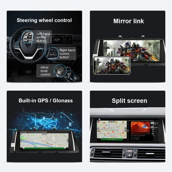 Samochodowy odtwarzacz multimedialny dla BMW serii 7 F01 F02 CIC NBT 2009-Radio Android 10.0 nawigacja stereo GPS, 4G 10.25' ekran