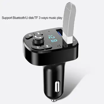 Samochód Hands-free Bluetooth transmiter FM odtwarzacz MP3 podwójny USB ładowarka