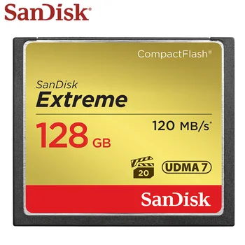 SanDisk Memory Card Extreme Compact Flash Card 16GB 32GB 64GB, 128GB CF Card VPG-20 120MB/s Dla bogatego wideo w rozdzielczości 4K i Full HD