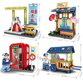 Sembo Model 3D Blocks Building Toy For Children Boys Birthday Gifts Street View Japanese Mini City Street Diy Bricks For Girls