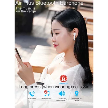 Shaolin bezprzewodowe słuchawki mini-słuchawki stereo Bluetooth z ładowania skrzynią sportowe słuchawki dla iPhone strąki Android Audifonos