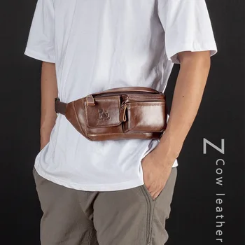 Skóra naturalna męskie biodrowo-torby duża saszetka biodrówka telefoniczna torebka saszetka Podróżna torba męska mała, modna saszetka torba torebka torba na ramię