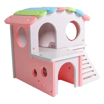 Small Pet Toy Cage House Mouse Color Hamster schody drewniane zabawki Animal Entertainment Sport House Pet Product in stock#40