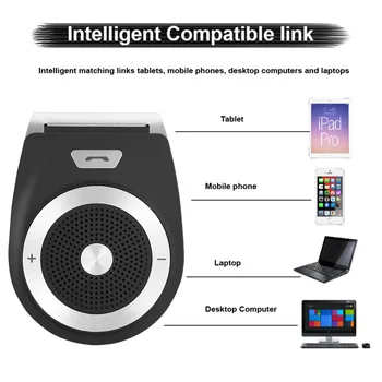 Smart Wireless Bluetooth Hands-free Visor Car Kit Clip Telefon