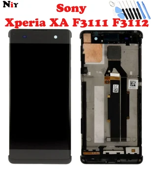 Sony LCD Display Komplett mit Rahmen für Xperia XA F3111 F3112 Schwarz Ersatz