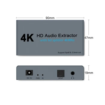 Splitter HDMI 1 In 2 Out 1080p 4K 1x2 HDCP Stripper 4D Switcher 2 Port Hub dla HDTV, DVD, PS3, Xbox TV BOX Monitor