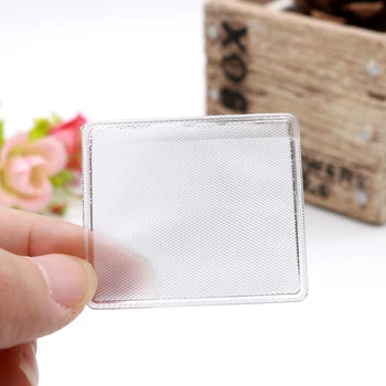 Sprzedaż hurtowa 100 szt./lot torby z tworzyw sztucznych 4.2x3.7 cm kwadratowy Self-Stick projekt opakowania dla naszyjnik karty biżuteria DIY akcesoria