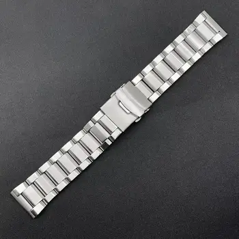 Stal nierdzewna pasek do zegarków bransoletka kolor srebrny metal watchband z zapięciem dla mężczyzn kobiet 20/22/24 mm
