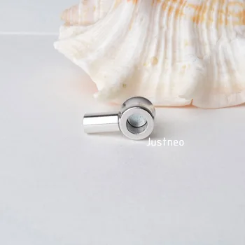 Stałe magnetyczne zapięcie srebro próby 925 skórzany sznurek bransoletka złącza dla DIY biżuteria akcesoria