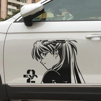 Stylizacja samochodu naklejki auto drzwi okno ogon naklejka dla klasycznego anime kreskówki Асака 02 dziewczyna robot