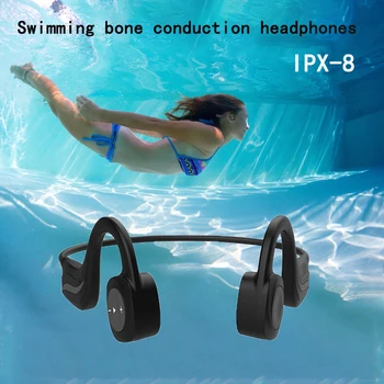 Słuchawki kostne bluetooth 4.2, Wbudowana pamięć 8G IPX8 wodoodporny odtwarzacz MP3 pływanie nurkowanie słuchawki z micr
