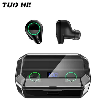 T9 Bluetooth 5.0 słuchawki dotykowe sterowanie bezprzewodowe słuchawki 7000 mah ładowarka pudełko HiFi IPX7 wodoodporny zestaw słuchawkowy wyświetlacz led słuchawki