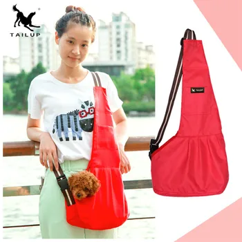 TAILUP Pet Dog Carrying Bag Mesh Cloth Small Cat Slings Backpack Sling Bags Outdoor Windproof Carriers For Small Cats Szczeniąt