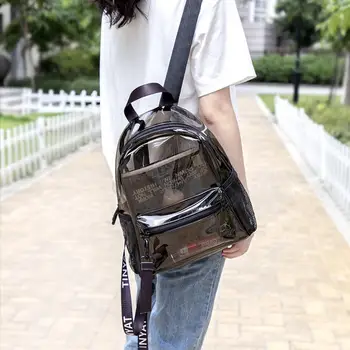 TINTAT moda przezroczysty PVC damski plecak nowy trend przezroczysty solidny plecak podróży szkolny plecak torba dla dziewczyn dziecko Mochila