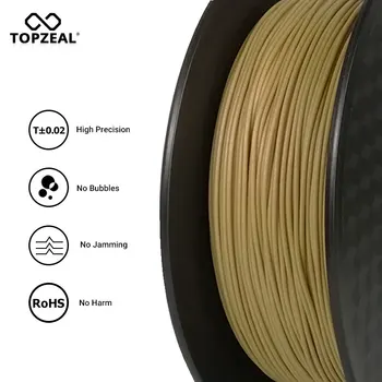 TOPZEAL Wood 3D Printer Filament 1.75 mm Dimensional Accuracy +/- 0.02 mm Filament 3D Printing Materials Supplies