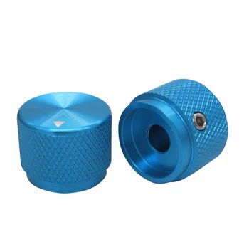 Taiss/ 2pcs Blue Aluminum Rotary Electronic Control Potentiometer Knob for 6 mm Shaft Diameter, 20mm Dia x 15.5 mm Height