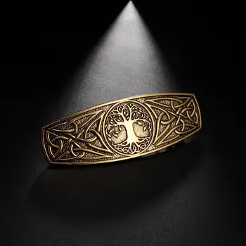 Teamer Viking spinka dla kobiet Drzewo Życia spinki celtycki węzeł wsuwka do włosów rocznika akcesoria do włosów Wicca biżuteria prezenty