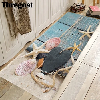 Thregost 3D drukowane Antypoślizgowy dywanik do łazienki водопоглощающие dywany powitalne maty do drzwi kryty mata długi kuchenny dywan