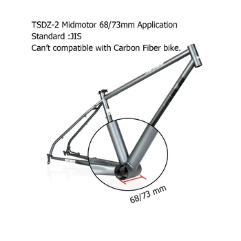 Tongsheng TSDZ2 Mid Crank Drive Motor Ebike Kit 48V 500W Battery Function Light Electric Bike e-bike Bicycle Coversion Kit
