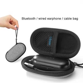 Torba na słuchawki Przenośne Bluetooth, wi-fi etui dla słuchawek zamek-ochronne przechowywanie kabel Usb organizator zestaw słuchawkowy pudełko z ręcznie liny