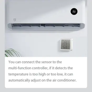 Tuya BEZPRZEWODOWY czujnik temperatury i wilgotności kryty termometr higrometr z PŁASKIM ekranem inteligentne połączenie dla inteligentnego domu