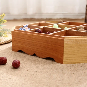 Twórczy Sosnowy chiński suszący-owoc skrzynia salon Split z pokrywą bombonierka drewniana podłoga orzech przekąska drewno twarde pudełko do przechowywania