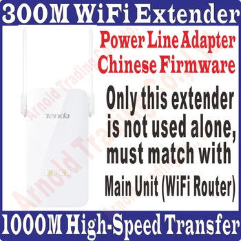 [ Tylko jeden Tenda PA3 ] 1000 Mbit / s Giabit Wireless Power line Adapter Extender WIFI 300 Mbps Ethernet karta sieciowa