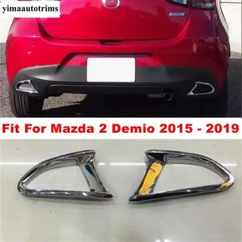 Tylne lampy przeciwmgielne lampy ramka dekoracji pokrywa wykończenie nadaje się do Mazda 2 Demio - 2019 ABS Chrome Exterior Refit Kit