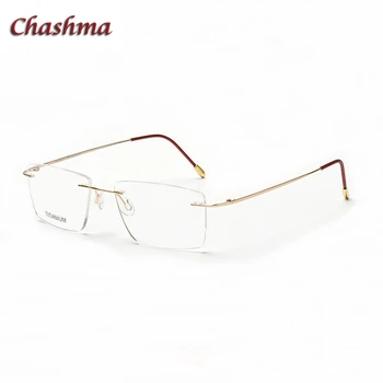 Tytanowe okulary bez oprawek mężczyźni Очелари okulary minus krótkowzroczne punkty oprawa przezroczyste modne okulary Kobiety dla postępowych szerokich 140
