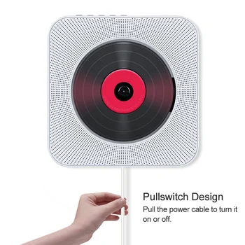 U dysk odtwarzacz muzyczny ścienny odtwarzacz CD głośniki Bluetooth pociągnąć przełącznik zdalnie Hifi głośnik USB odtwarzacz słuchawki