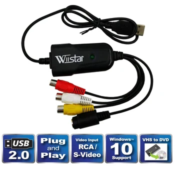 USB 2.0 Video Capture Card VHS to Digital Converter Easycap Capture dla systemu Windows 10/8/7/XP Capture Video Convert VHS Driver Free