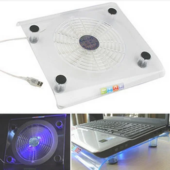 USB Notebook Cooler Blue LED Light Heatsink Laptop PC Base Computer Cooling Pad ciepła uchwyt