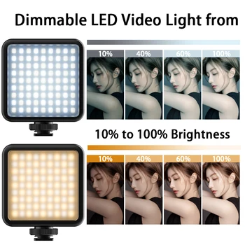 Ulanzi VL81 3200k-5600K 850LM 6.5 W Dimmable Mini LED Video Light Smartphone SLR Camera Rechargable Vlog Fill Light
