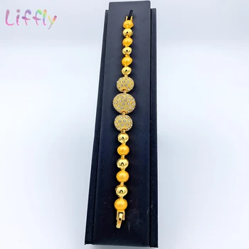 Urządzony w luksusowym Dubai Złota biżuteria zestaw dla kobiet poprawiny zestawy biżuterii naszyjnik kolczyki bransoletka pierścień klasyczne dekoracje ślubne