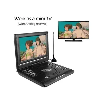 VERFANS DVD HD przenośny EVD 7,8-calowy mini-odtwarzacz mini-gry mini-telewizor wbudowany 500 dzieci klasyczna gra wsparcie SVCD, VCD, CD, CD-R / RW