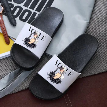 Vogue princess Slides for women Cartoon slippers funny Indoor Slippers Beach Flip Flops łazienka, kapcie kobiety