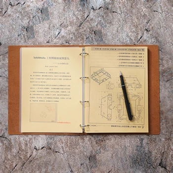 W przypadku wiążący Notatnik w stylu retro skórzany pamiętnik puste notatnik A4 papier kraft szkicownik