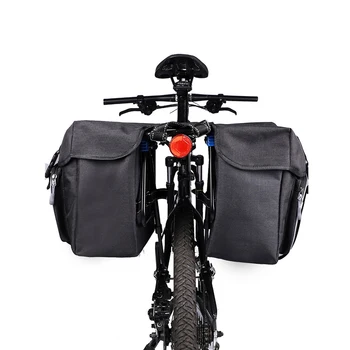 WEST BIKING Bicycle Trunk Bag Canvas 28L Bicycle Carrier Bag Reflectivs Bike tylny amortyzator tylnej kanapy bagażnik Паньер rowerowe torby