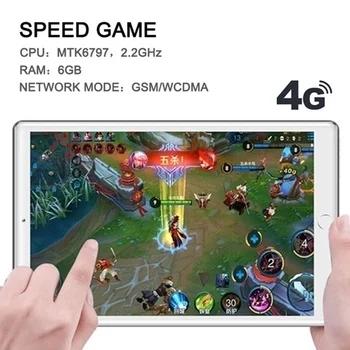 Wersja globalna 10 calowy 4G LTE Android 8.1 tablet 4G telefon Wifi 10 rdzenie 6GB RAM 128GB ROM 5.0 MP GPS bluetooth tabets