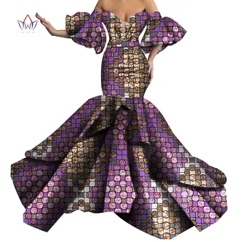 Wielkość zapasu niska cena afrykańskie suknie ślubne dla kobiet Afrykańska odzież bez ramiączek suknia wieczorowa WY5613